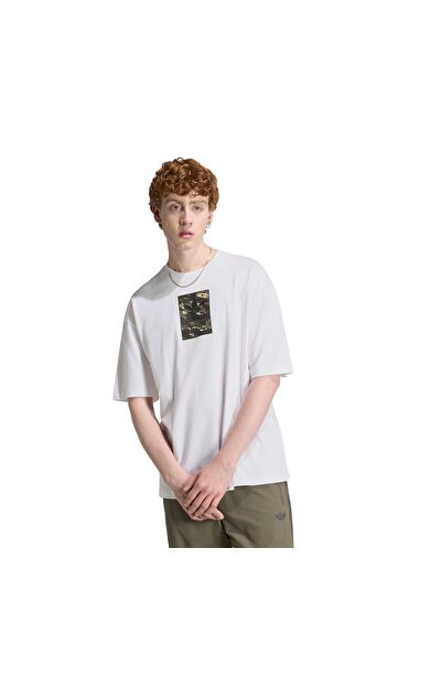adidas Camo Tee Tongue Erkek T-Shirt Beyaz