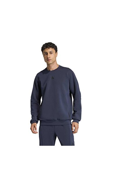 adidas D4T Crew Sweats Erkek Sweatshirt Mavi