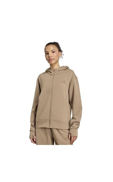 adidas D4T Fz Hoodıe Kadın Ceket Sütlü Kahve