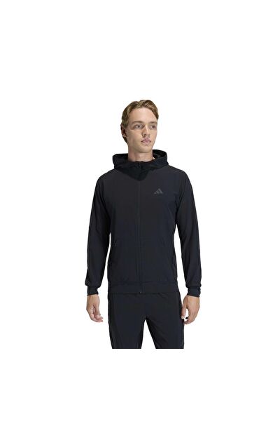 adidas D4T Hybrıd Fz H Erkek Sweatshirt Siyah