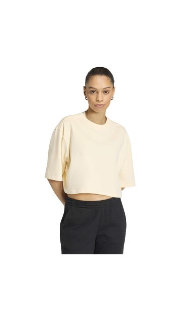 adidas Ess Crop Tee Kadın T-Shirt Sarı
