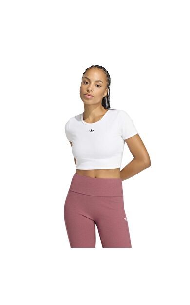 adidas Ess Rıb Tee Kadın T-Shirt Beyaz