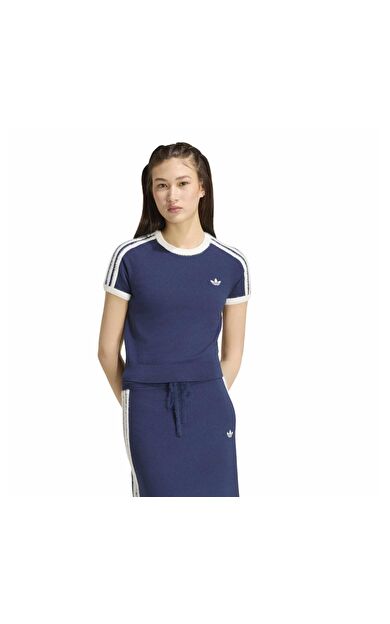 adidas Knıt Tee Kadın T-Shirt Lacivert