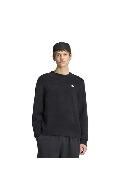 adidas Knıtted Sweater Erkek Sweatshirt Siyah