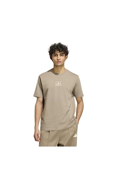 adidas M Clkd I Ofc T Erkek T-Shirt Sütlü Kahve