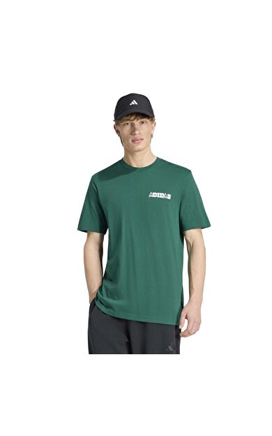 adidas M Nov Card T Erkek T-Shirt Yeşil