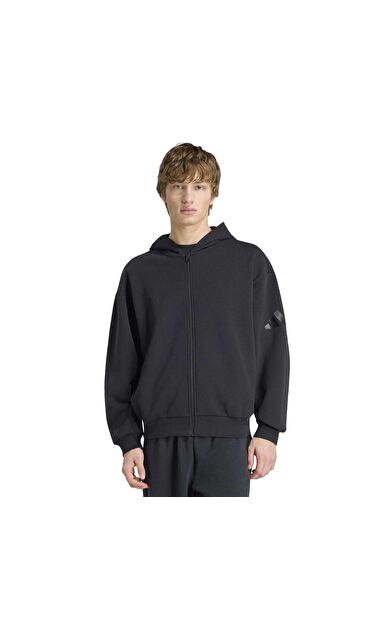 adidas M Sl Fz Hd Erkek Ceket Siyah