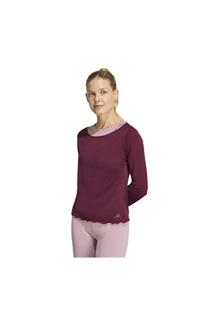 Adidas Motıon Ls Maroon Kadın Tişört KV4046