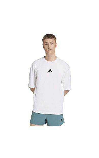 adidas Oversıze Tee Erkek T-Shirt Beyaz