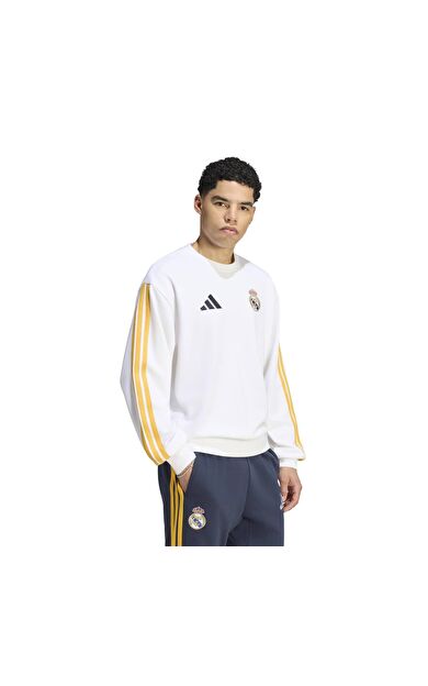 adidas Real Madridl Dna Swt Erkek Sweatshirt Beyaz