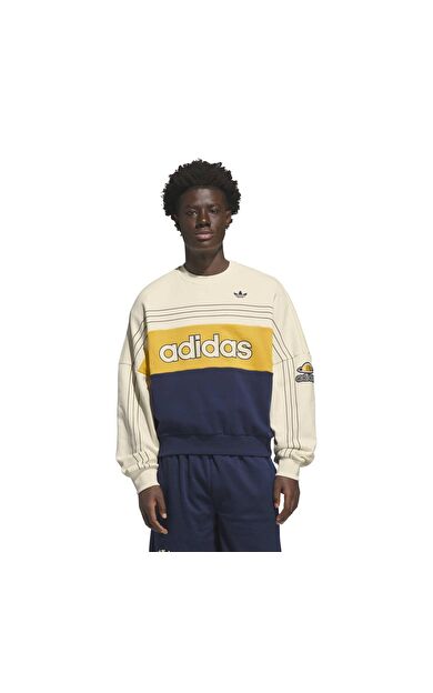 adidas Varsıty Crew Erkek Sweatshirt Krem