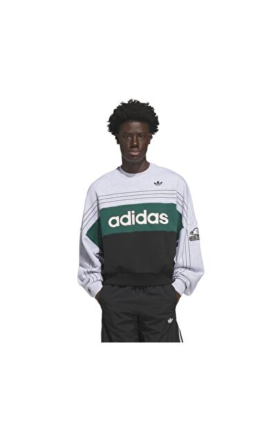 adidas Varsıty Crew Erkek Sweatshirt Gri
