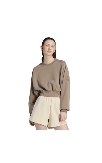 adidas W All Szn Sl Sw Kadın Sweatshirt Bej