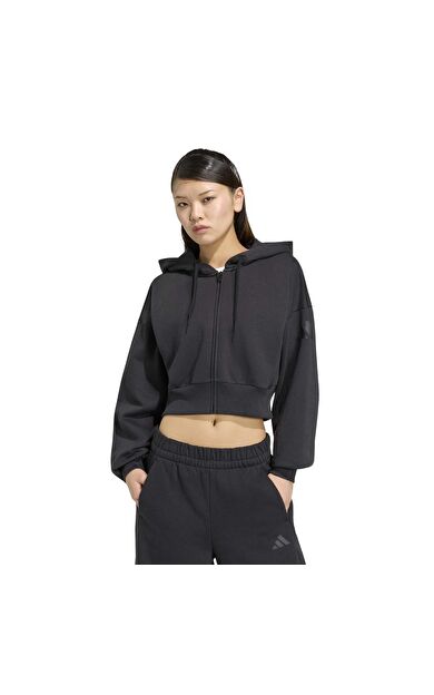 adidas W Sl+ Fl Fz Hd Kadın Sweatshirt Siyah