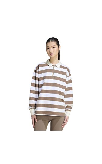 adidas W Sl+ Ft Ls Pl Kadın T-Shirt Haki