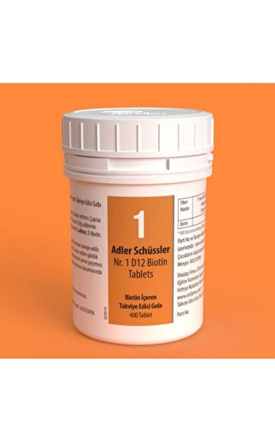 Adler Schüssler No:1 400 Tablet- SKT: 06/2031
