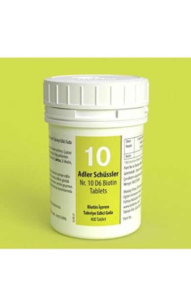 Adler Schüssler No: 10 400 Tablet- SKT: 05/2031