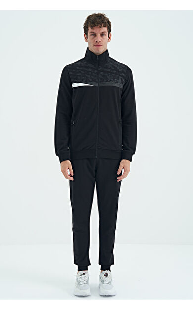 Air Jones Harry Siyah Standart Kalıp Erkek Eşofman Takım - 85197