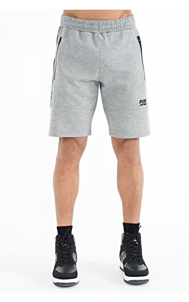 Air Jones Alec Gri Melanj Standart Kalıp Erkek Şort - 81243