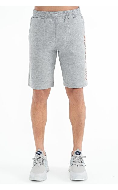 Air Jones Alva Gri Melanj Baskılı Erkek Şort - 81245