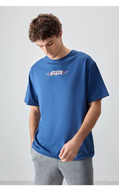 Air Jones Parlament %100 Pamuk Kalın Yumuşak Dokulu Oversize Fit Baskılı Erkek T-Shirt - 88356