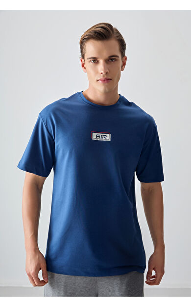 Air Jones Parlament Pamuklu Kalın Yumuşak Dokulu Oversize Fit Baskılı Erkek T-Shirt - 88376