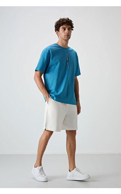 Air Jones Ekru Pamuklu Kalın Yumuşak Dokulu Comfort Fit Basic Erkek Şort - 81274