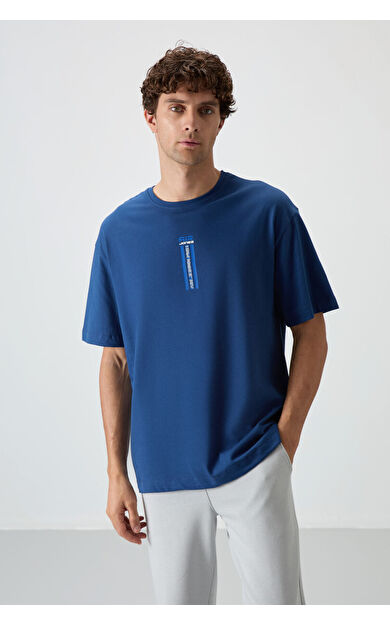 Air Jones Parlament %100 Pamuk Kalın Yumuşak Dokulu Oversize Fit Baskılı Erkek T-Shirt - 88360