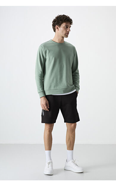 Air Jones Amos Siyah Baskılı Erkek Şort - 81246