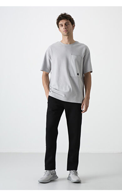 Air Jones Carlo Siyah Şardonlu Erkek Eşofman Alt - 84942