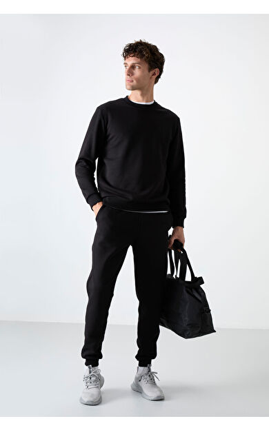 Air Jones Andy Siyah Şardonlu Erkek Eşofman Takım - 85190