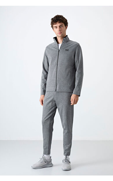 Air Jones Carlos Gri Melanj Standart Kalıp Erkek Eşofman Takım - 85209