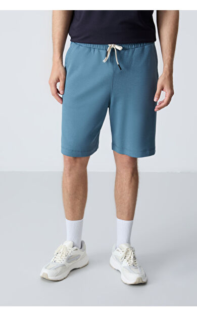 Air Jones Orman yeşili Pamuklu Kalın Yumuşak Dokulu Standart Fit Basic Erkek Şort  - 81275