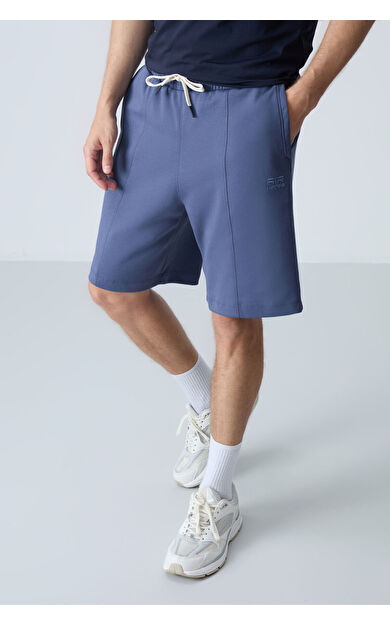 Air Jones Petrol Pamuklu Kalın Yumuşak Dokulu Standart  Fit Basic Erkek Şort  - 81277