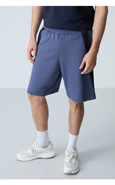 Air Jones Petrol Pamuklu Kalın Yumuşak Dokulu Standart  Fit Basic Erkek Şort  - 81280