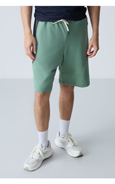 Air Jones Açık Yeşil Pamuklu Kalın Yumuşak Dokulu Standart Fit Basic Erkek Şort  - 81281