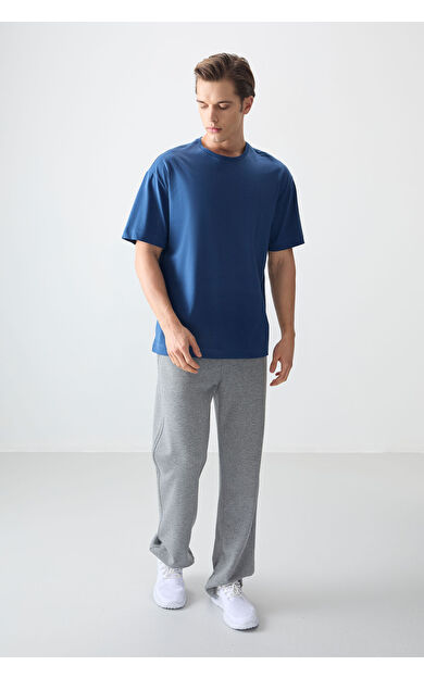 Air Jones Parlament %100 Pamuk Kalın Yumuşak Dokulu Oversize Fit Basic Erkek T-Shirt - 88353