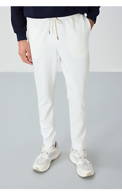 Air Jones Ekru Yüzeyi Dokulu Standart Fit Erkek Eşofman Alt - 82155