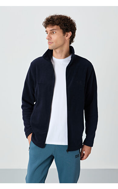 Air Jones Hardy Lacivert Standart Kalıp Polar Erkek Sweatshirt - 88299