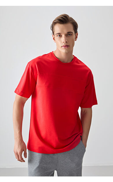 Fiesta Pamuklu Kalın Yumuşak Dokulu Oversize Fit Basic Erkek T-Shirt - 88378