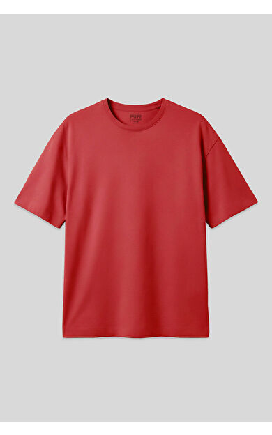Fiesta %100 Pamuk Kalın Yumuşak Dokulu Oversize Fit Basic Erkek T-Shirt - 88353