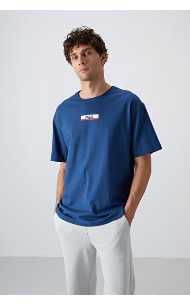 Parlament %100 Pamuk Kalın Yumuşak Dokulu Oversize Fit Baskılı Erkek T-Shirt - 88359