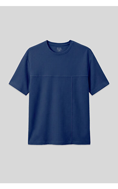 Parlament Waffle İnterlok Yüzeyi Dokulu Oversize Fit Basic Erkek T-Shirt - 88380