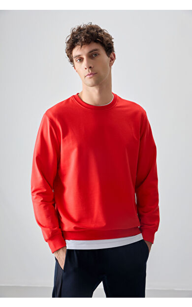 Fiesta Pamuk Yumuşak Dokulu Standart Fit Basic Erkek Sweatshirt - 88363