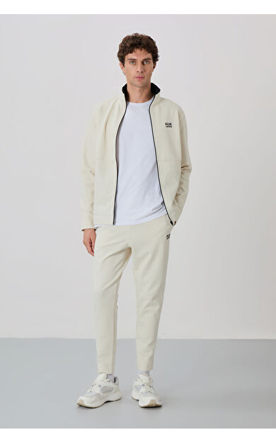 Carlos Bej Standart Kalıp Erkek Eşofman Takım - 85209