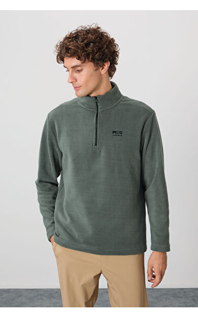 River Çağla Dik Yaka Erkek Polar Sweatshirt - 88310