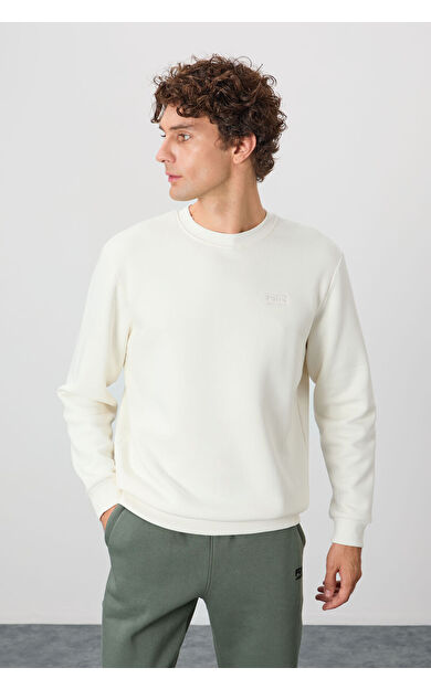 Omar Ekru Şardonlu Erkek Sweatshirt - 88137