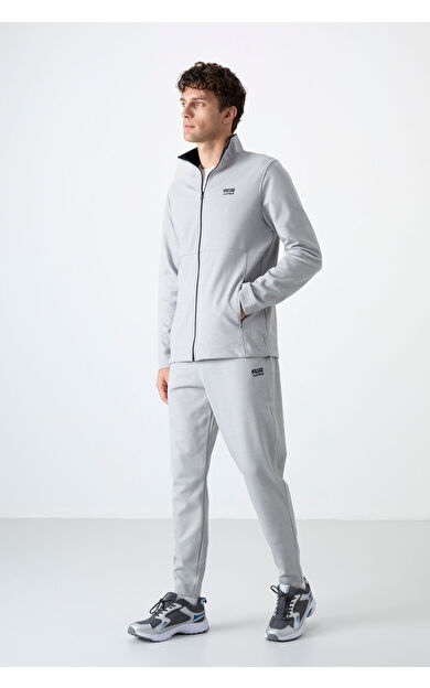 Carlos Gri Standart Kalıp Erkek Eşofman Takım - 85209
