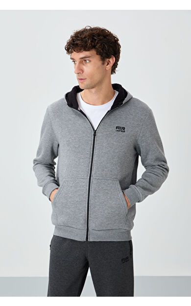 Hector Gri Melanj Şardonlu Erkek Sweatshirt - 88139