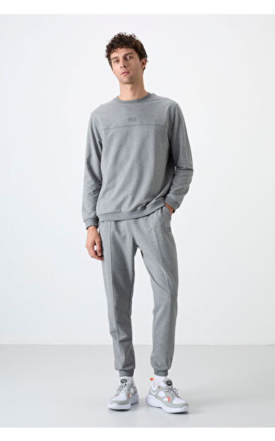 Keith Gri Melanj Basic Erkek Eşofman Takım - 85231